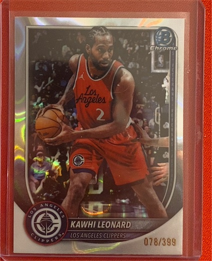 2025 Bowman Chrome #BCV-118 Kawhi Leonard — front