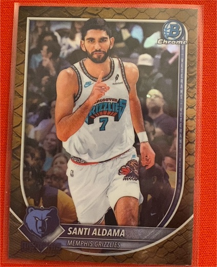 2025-26 Bowman Chrome #BCV-200 Santi Aldama — front