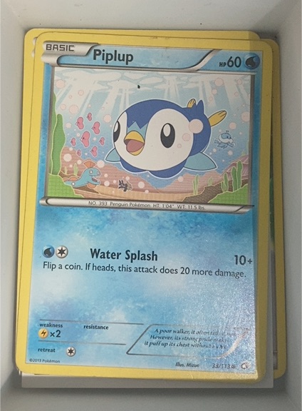 2013 Legendary Treasures #33 Piplup — front