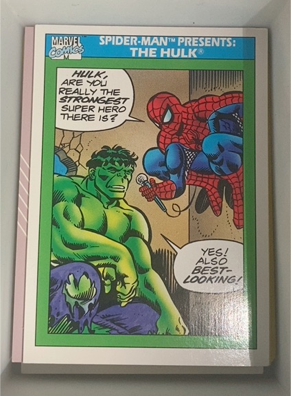 1990 Impel Marvel Universe #152 Spider-Man Presents: The Hulk — front