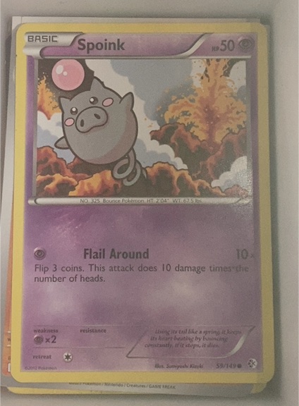 2012 Pokémon Boundaries Crossed #59 Spoink — front