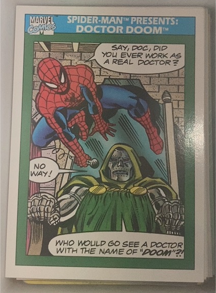 1990 Impel Marvel Universe Series 1 #150 Spider-Man Presents Doctor Doom — front