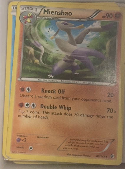 2012 Pokemon Boundaries Crossed #88 Mienshao — front