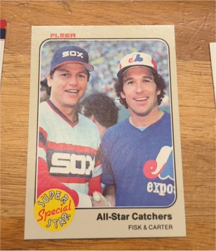 1983 Fleer #638 Carlton Fisk & Gary Carter — front