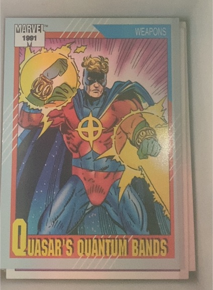 1991 Impel Marvel Universe Series 2 #135 Quasar's Quantum Bands — front
