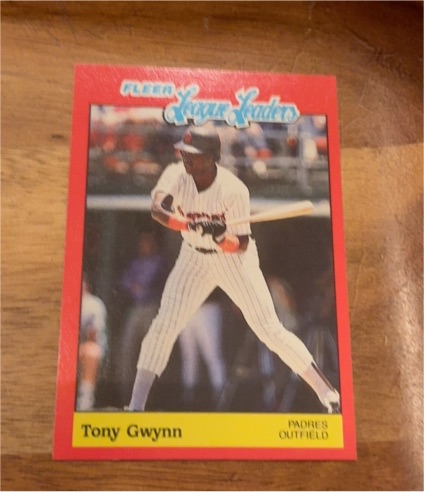 1989 Fleer League Leaders #19 Tony Gwynn — front