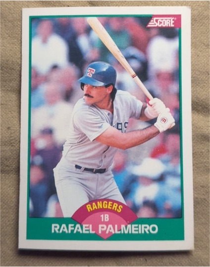 1989 Score Rookie & Traded #1T Rafael Palmeiro — front