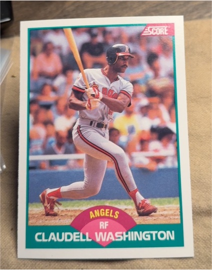 1989 Score Rookie & Traded #10T Claudell Washington — front