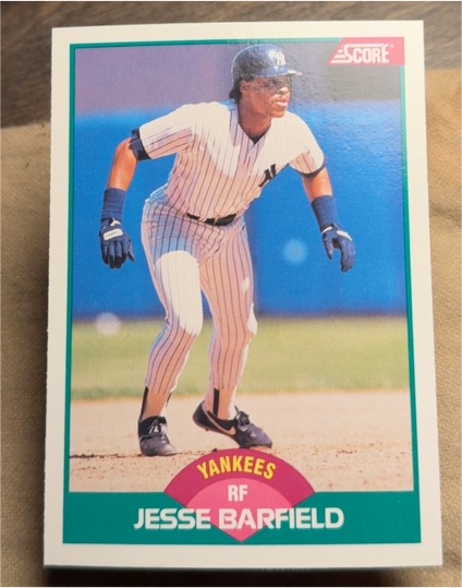 1991 Score #148 Jesse Barfield — front