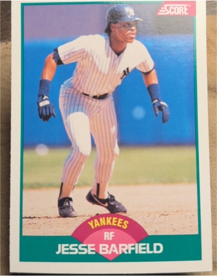 1991 Score #148 Jesse Barfield — front