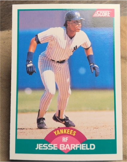 1989 Score Rookie & Traded #22T Jesse Barfield — front