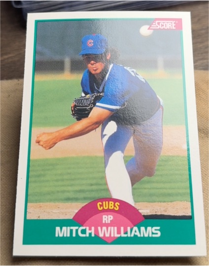 1989 Score Rookie & Traded #32T Mitch Williams — front