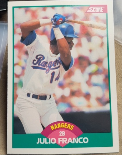 1989 Score #35 Julio Franco — front