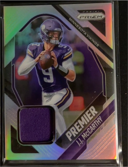 2025 Panini Prizm Premier Jerseys #PJY-JJM J.J. McCarthy — front