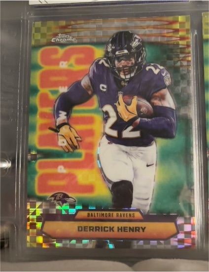 2025 Topps Chrome #PP-16 Derrick Henry Power Players X-Fractor — front