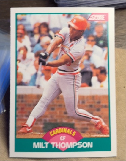 1989 Score Rookie & Traded #45T Milt Thompson — front