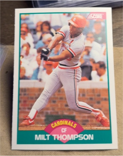 1989 Score Rookie & Traded #45T Milt Thompson — front