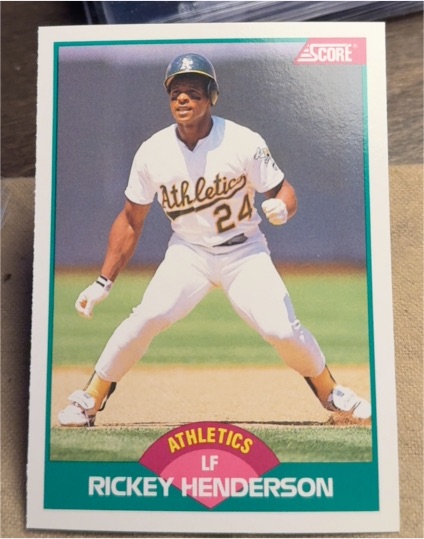 1989 Score Rookie & Traded #50T Rickey Henderson — front