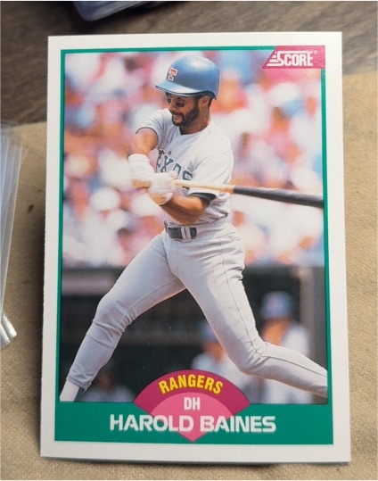 1989 Score Rookie & Traded #62T Harold Baines Texas Rangers — front