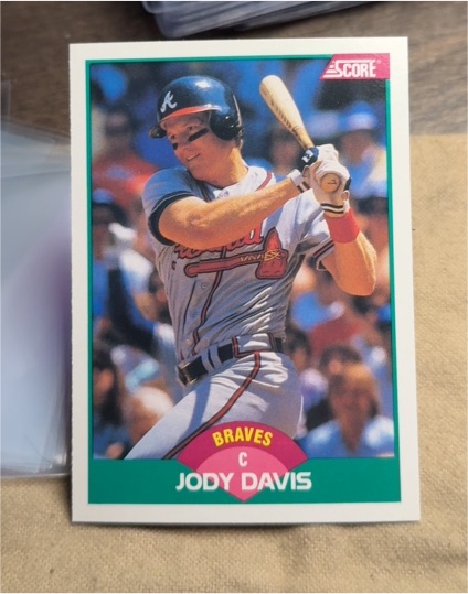 1989 Score Rookie & Traded #64T Jody Davis Atlanta Braves — front