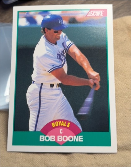 1989 Score Rookie & Traded #74T Bob Boone — front