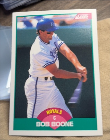 1989 Score Rookie & Traded #74T Bob Boone — front