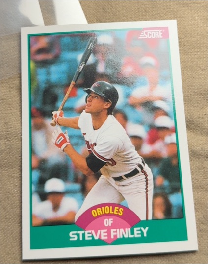 1989 Score Rookie & Traded #95T Steve Finley — front