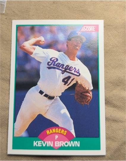 1989 Score Rookie & Traded #89T Kevin Brown Texas Rangers — front