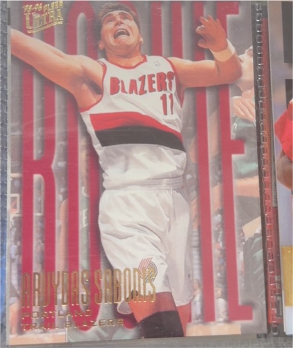 1995-96 Fleer Ultra #287 Arvydas Sabonis Rookie Card — front