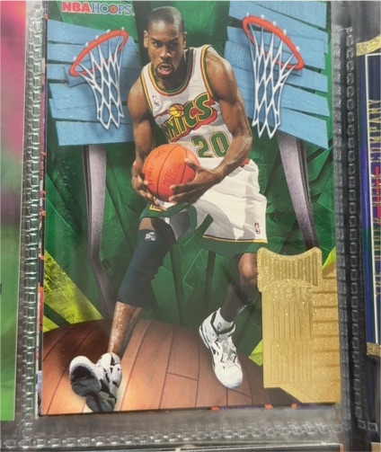 1995-96 NBA Hoops #SL43 Gary Payton Slamland — front