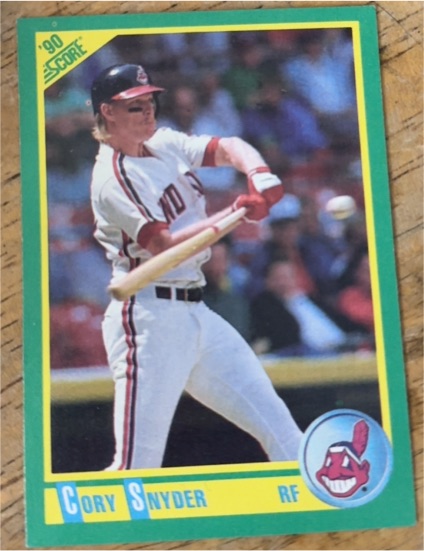 1990 Score #10 Cory Snyder — front