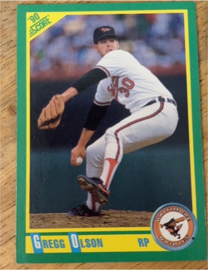 1990 Score #63 Gregg Olson — front