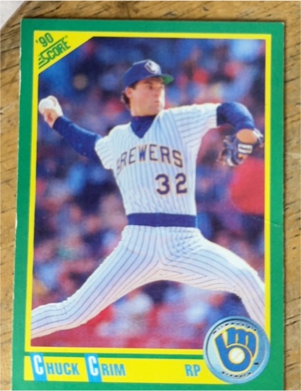 1990 Score #108 Chuck Crim Milwaukee Brewers — front