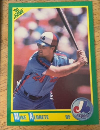 1990 Score #220 Mike Aldrete — front