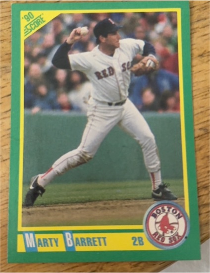 1990 Score #15 Marty Barrett — front