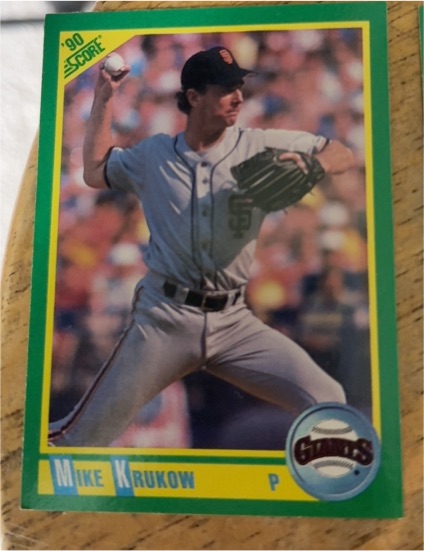 1990 Score #215 Mike Krukow San Francisco Giants — front