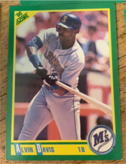 1990 Score #205 Alvin Davis — front
