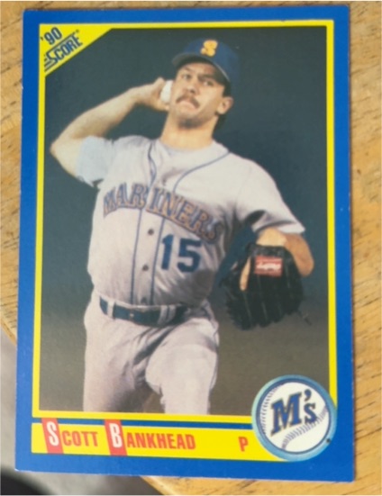 1990 Score #555 Scott Bankhead Seattle Mariners — front