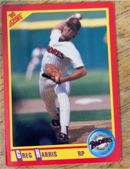 1990 Score #257 Greg Harris — front