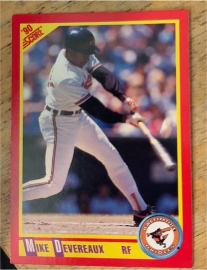 1990 Score #232 Mike Devereaux — front
