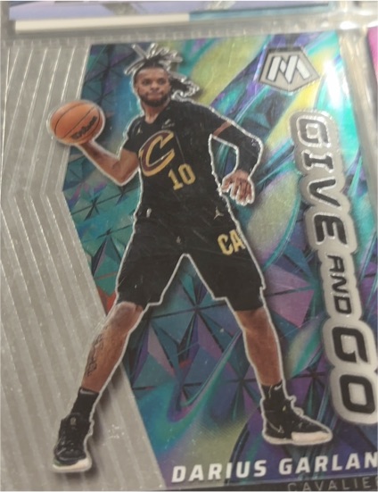 2022-23 Panini Mosaic #2 Darius Garland Give and Go — front