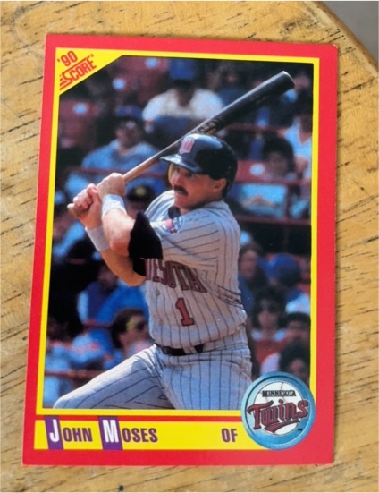 1990 Score #391 John Moses Minnesota Twins — front