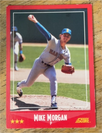 1988 Score #295 Mike Morgan Seattle Mariners — front