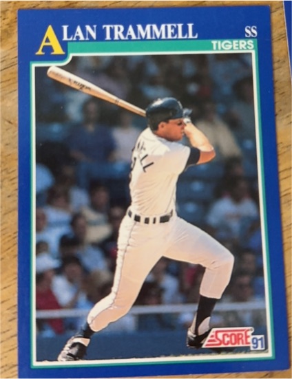 1991 Score #40 Alan Trammell — front