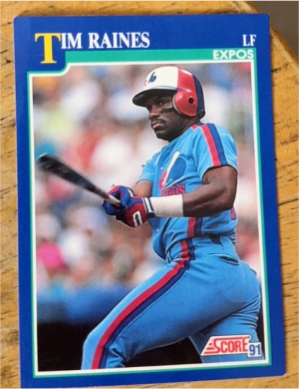 1991 Score #35 Tim Raines — front