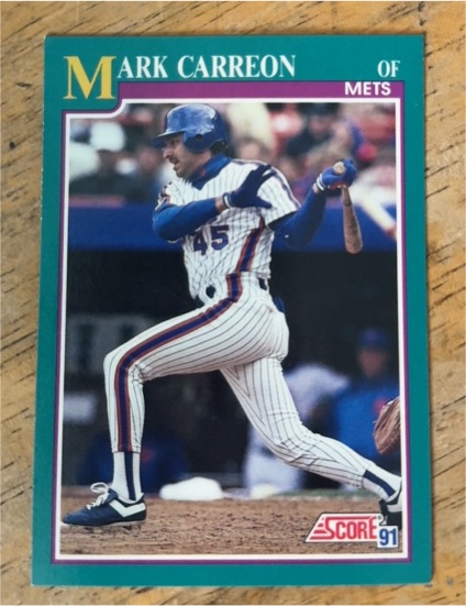 1991 Score #165 Mark Carreon — front