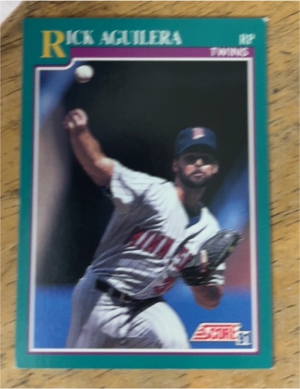 1991 Score #170 Rick Aguilera — front