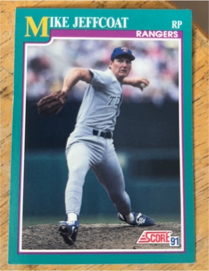 1991 Score #174 Mike Jeffcoat — front