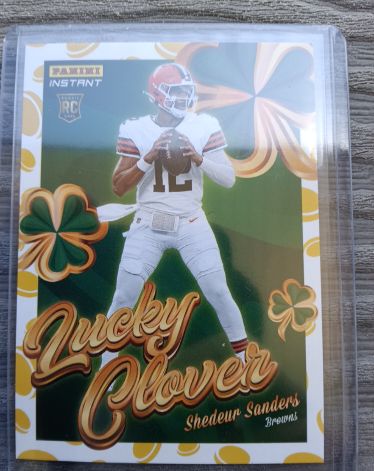 2025 Panini Instant #20 Shedeur Sanders Lucky Clover — front