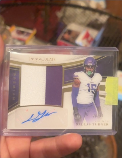 2024 Panini Immaculate Premium Patch Auto Dallas Turner — front